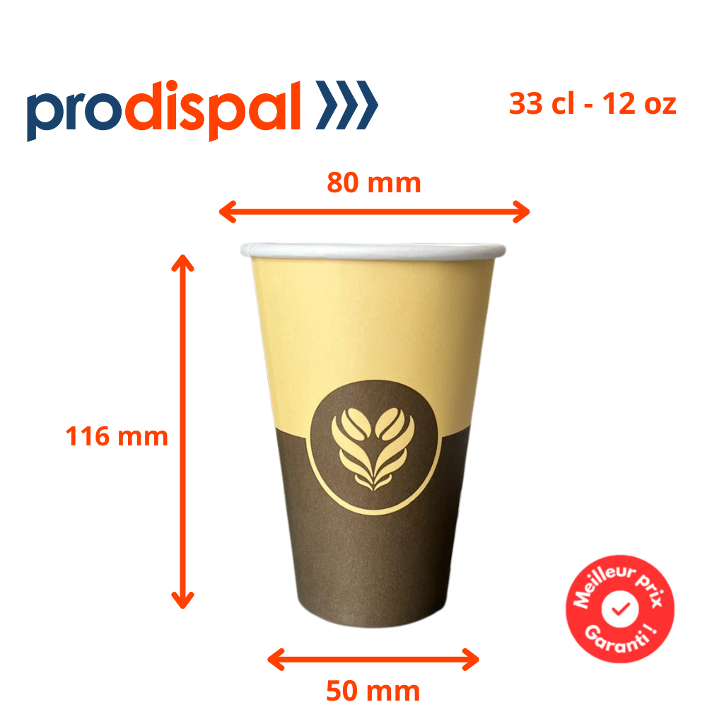 Gobelets Décor Barista 33 cl - 12 oz