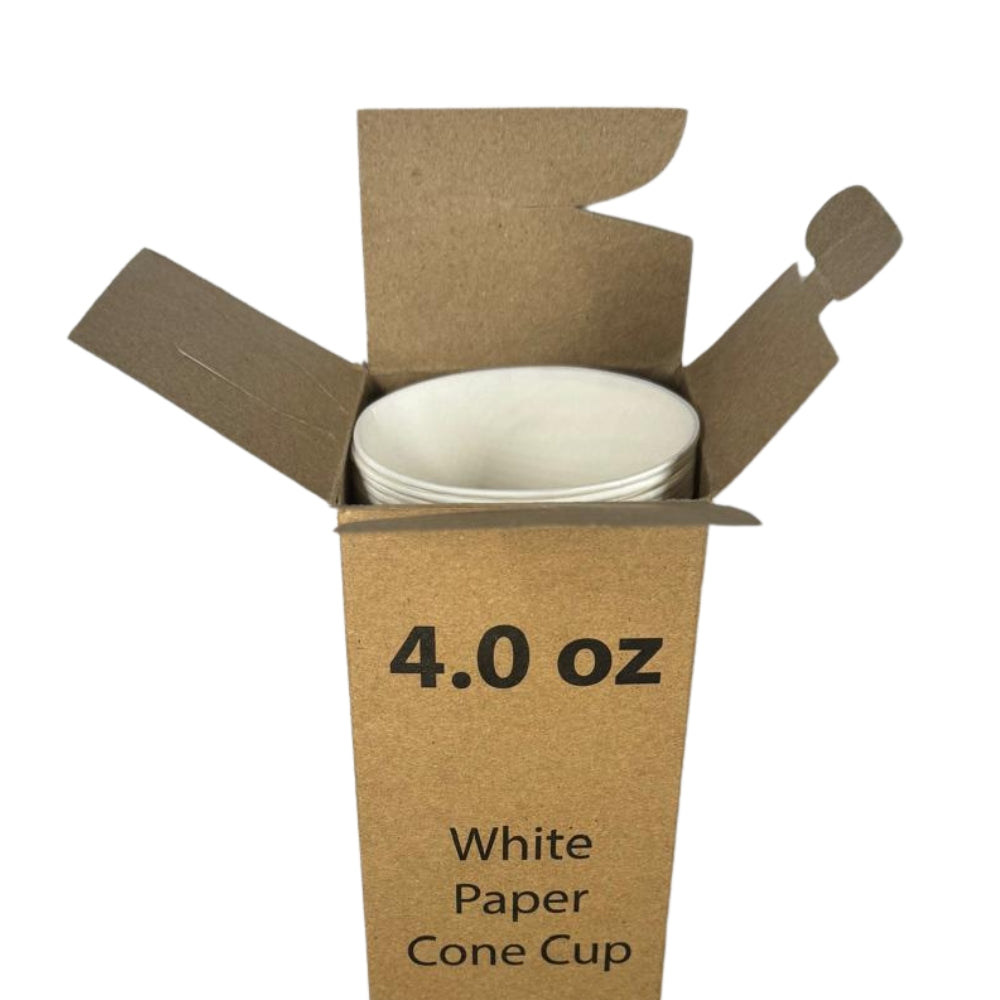 Gobelets cônes en carton 4 oz - 105 ml (120000 unités / Palette)