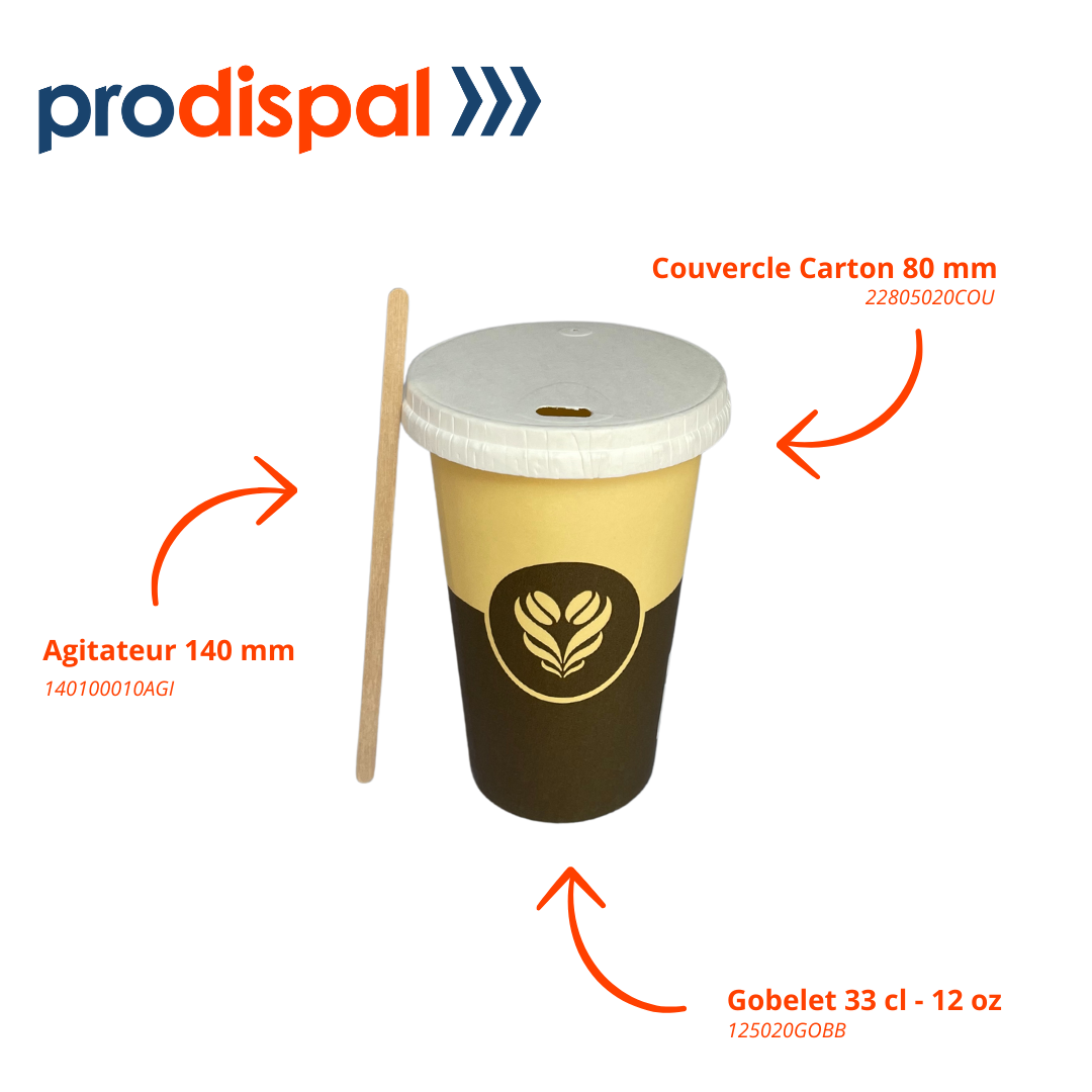 Gobelets Décor Barista 33 cl - 12 oz