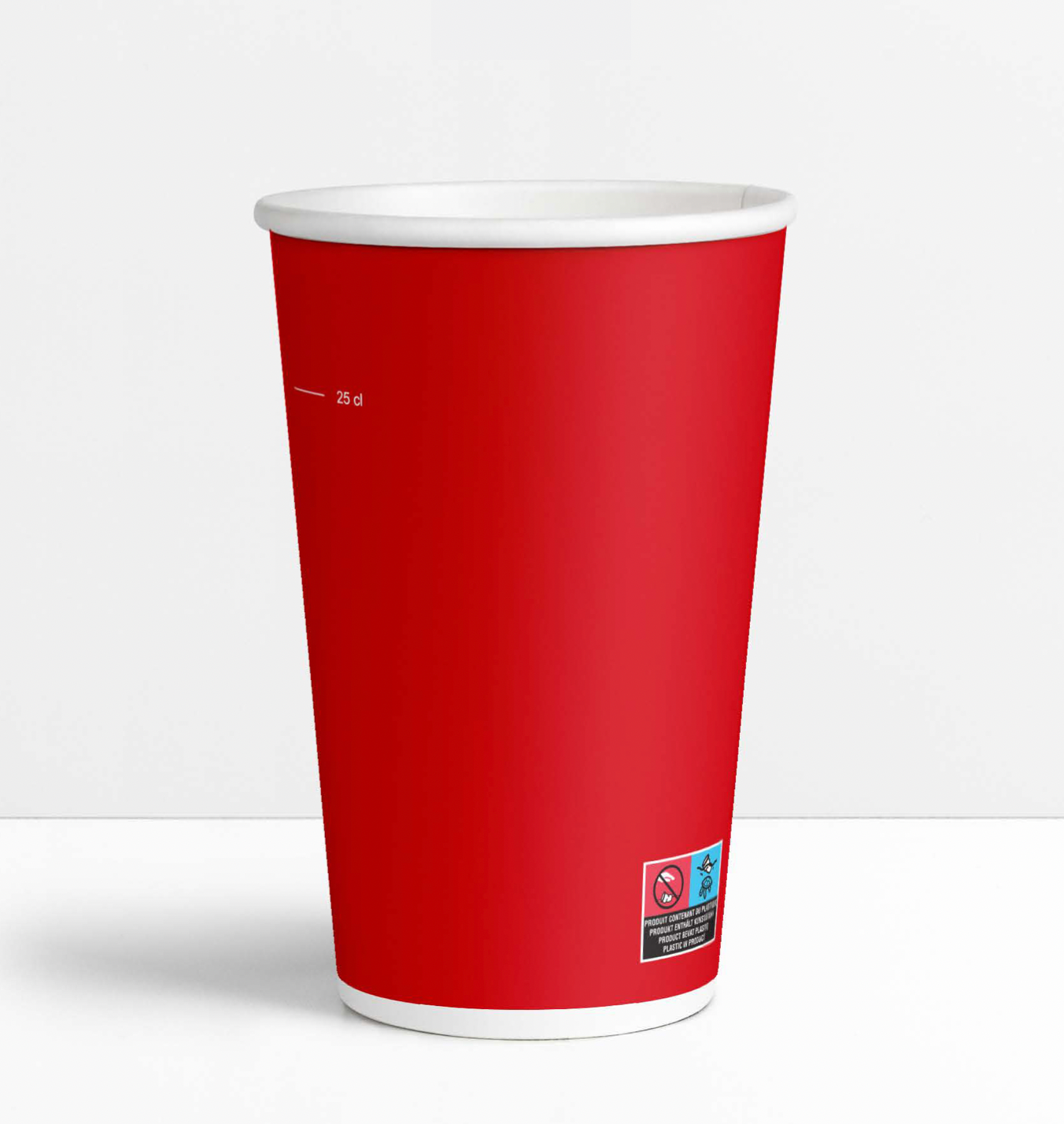 Gobelets carton rouges 33 cl / 12 oz boissons froides