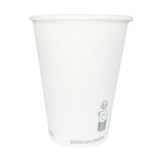 Gobelets Carton blancs sans plastique 40 cl - 14 oz (30 000 unités)