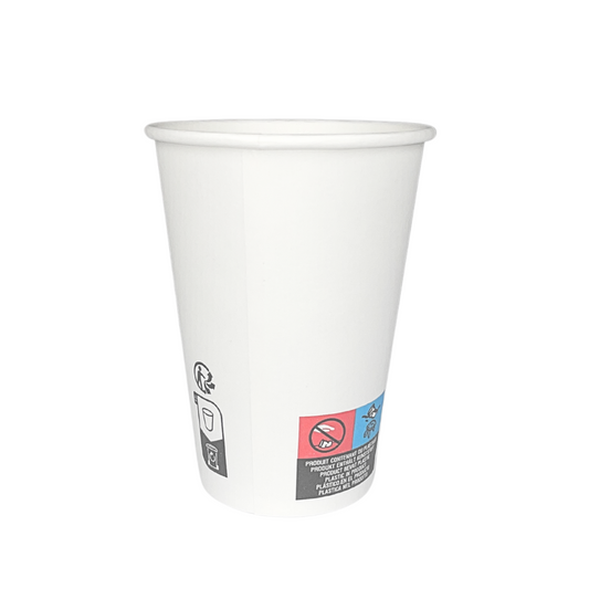 Gobelets carton blancs 20 cl - 7.5 oz (54 000 unités)