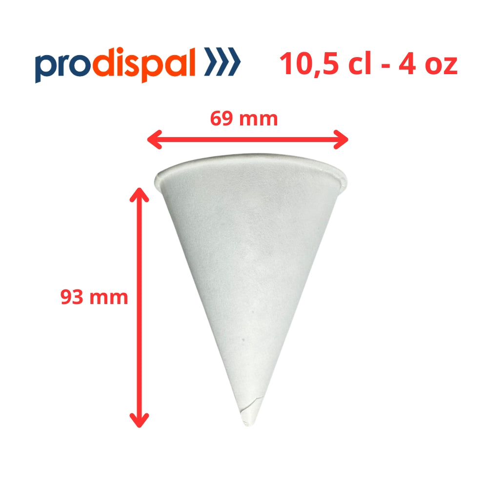 Gobelets cônes en carton 4 oz - 105 ml (120000 unités / Palette)