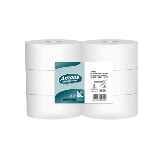 Papier hygiénique Maxi Jumbo 2 plis 350m - 288 rouleaux de 1000 feuilles
