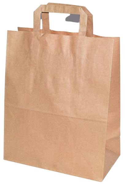Sacs en papier Kraft brun 26+17x27 cm 80 gr (14 000 unités)