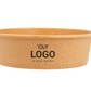 Bols kraft/saladiers carton brun personnalisé 550ml + couvercles rPET (à partir de 10 000)