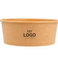 Bols kraft/saladiers carton brun personnalisé 750ml + couvercles rPET (à partir de 10 800)